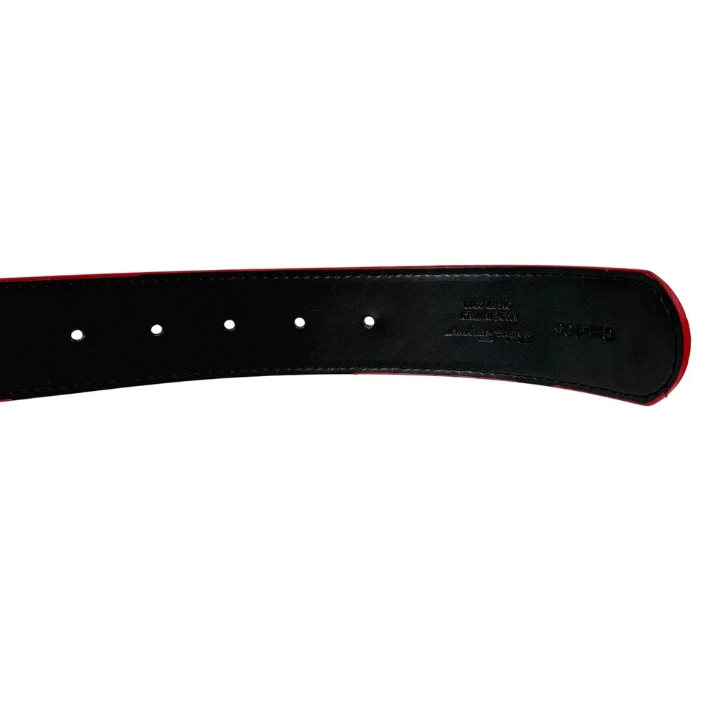 Salvatore Ferragamo Red Gancini Belt‎ Sz 105 Italy Women's Leather